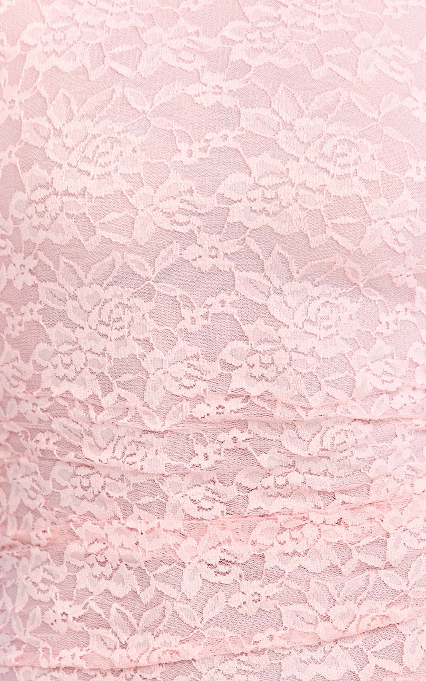 Kyra Mini Dress - Long Flare Sleeve High Neck Lace Dress in Light Pink