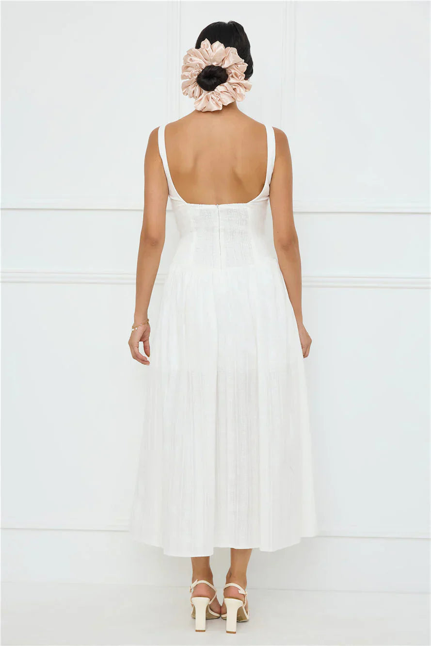 Serene Nights Maxi Dress White