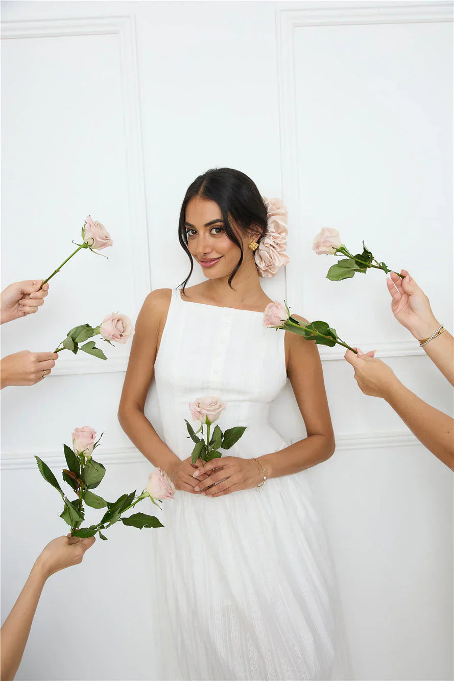 Serene Nights Maxi Dress White