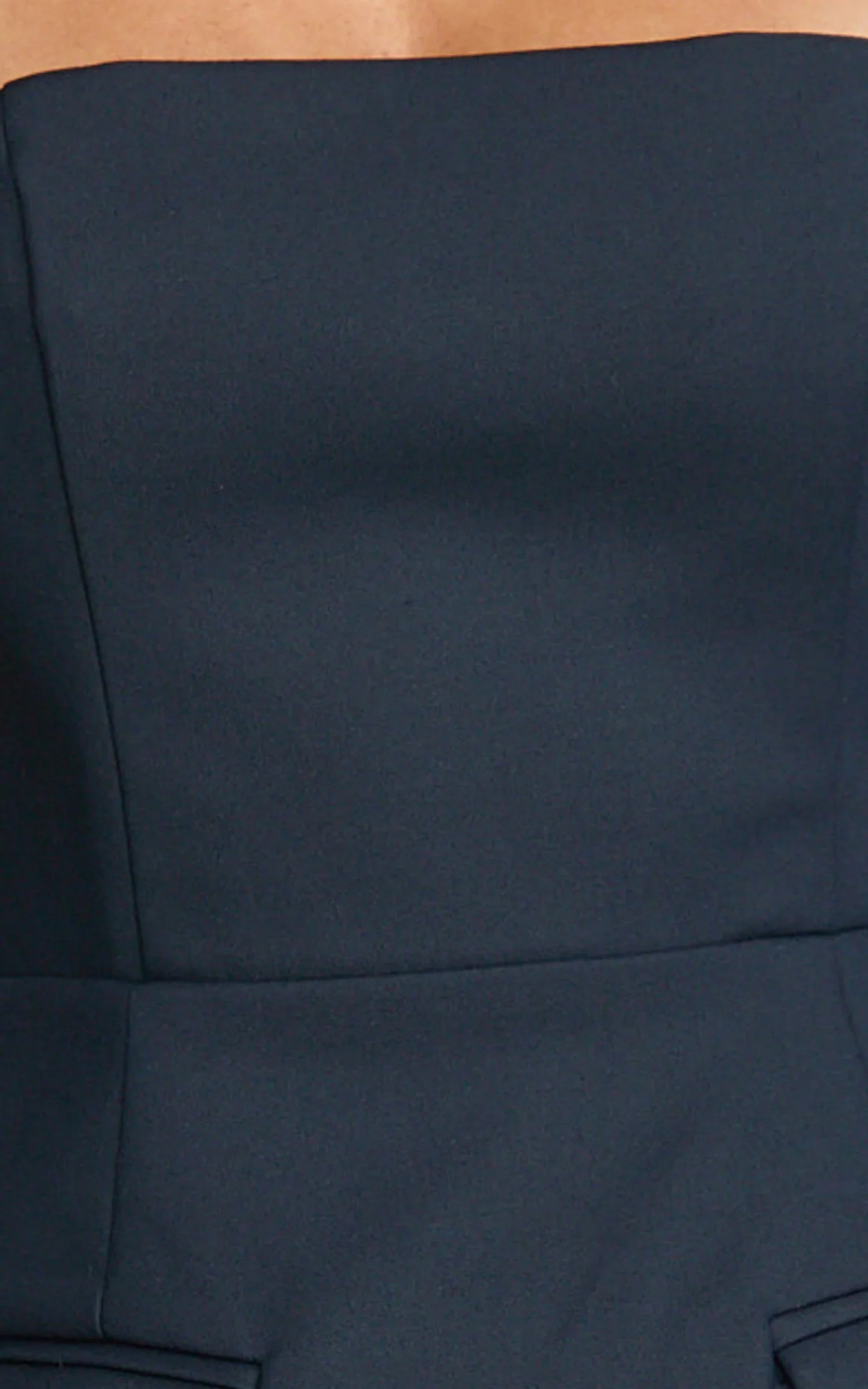 Garrett Mini Dress - Square Neck Fit And Flare Dress in Navy