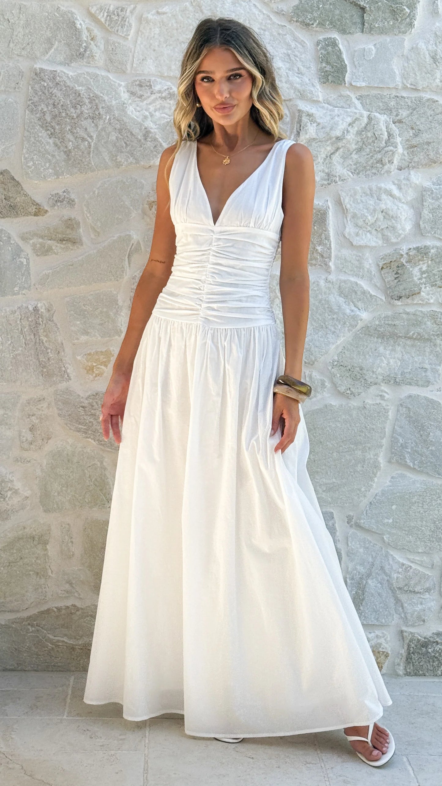 Sanya Maxi Dress - White