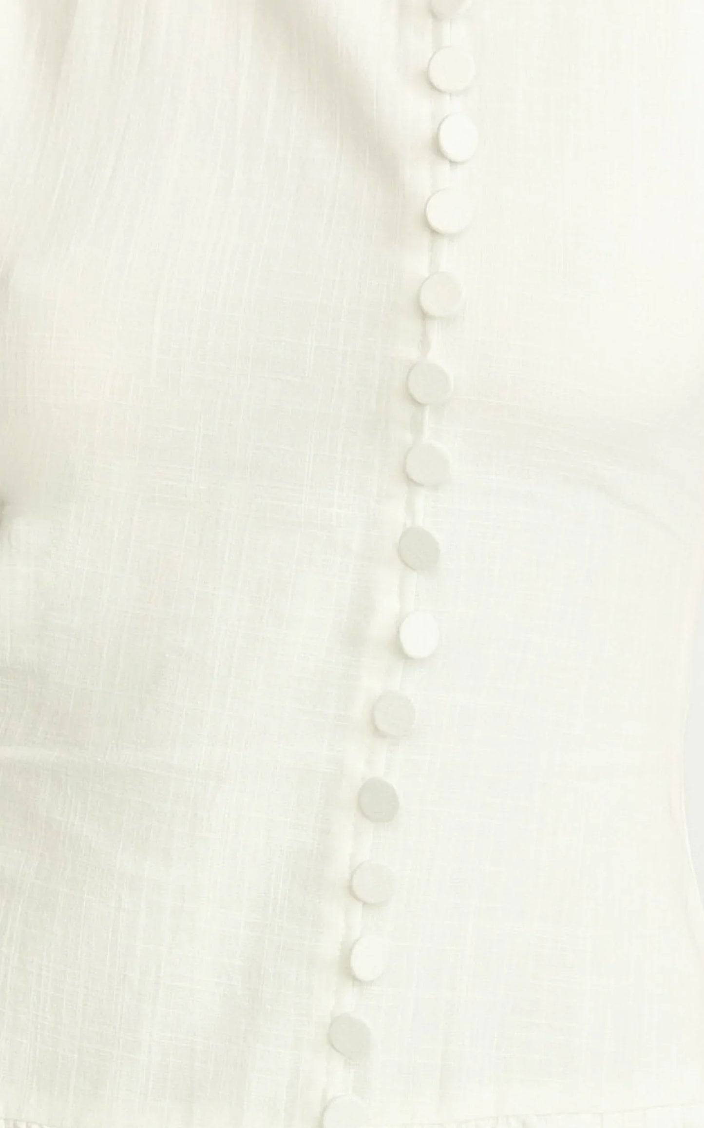 Cortez Mini Dress - High Neck Button Down Dress in White