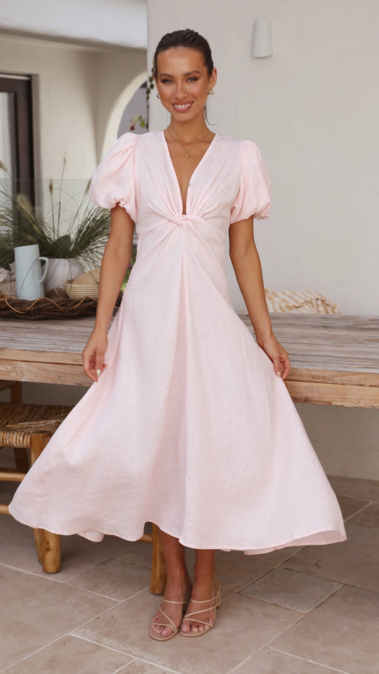 Blaire Midi Dress - Rosewater